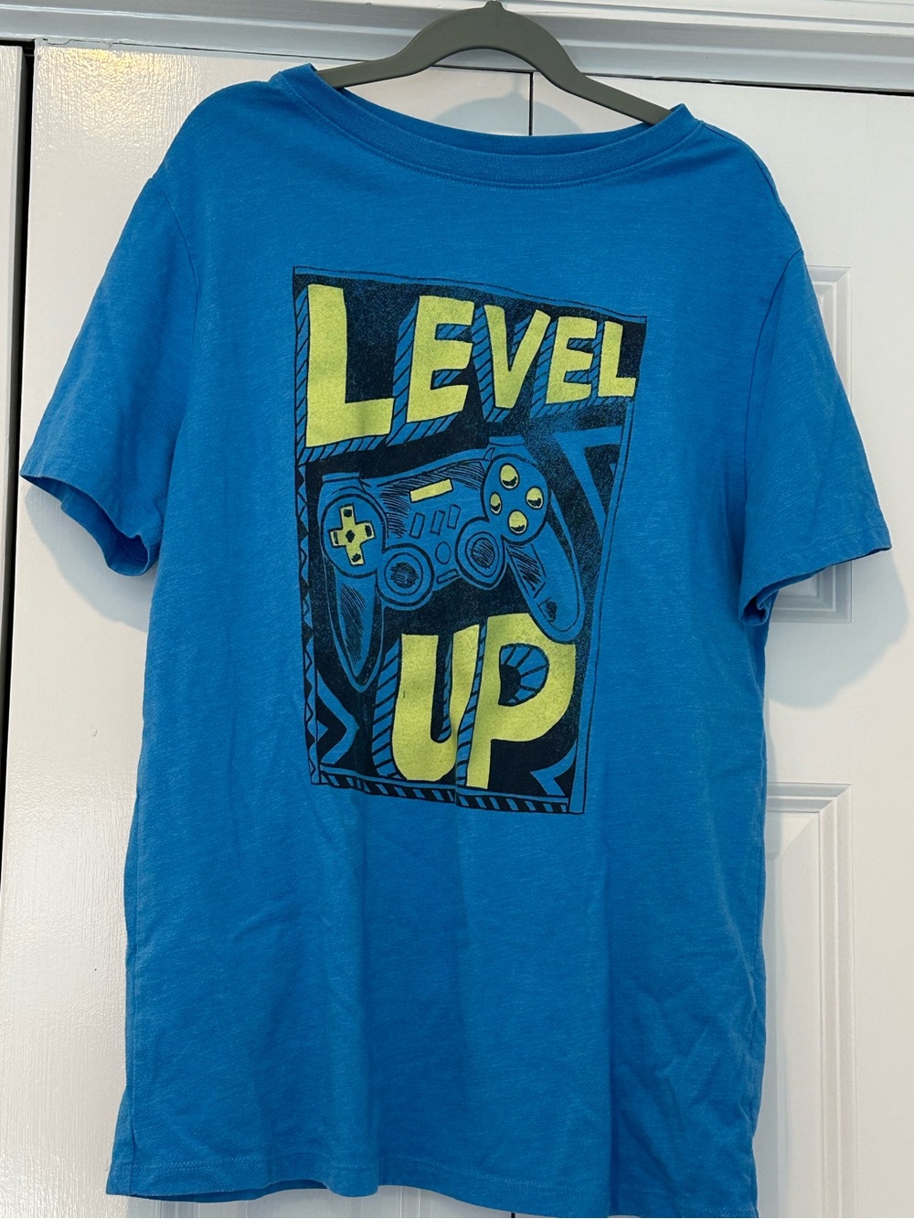 Level Up - Cat & Jack Blue Short Sleeve Crew Neck Tee Size 14